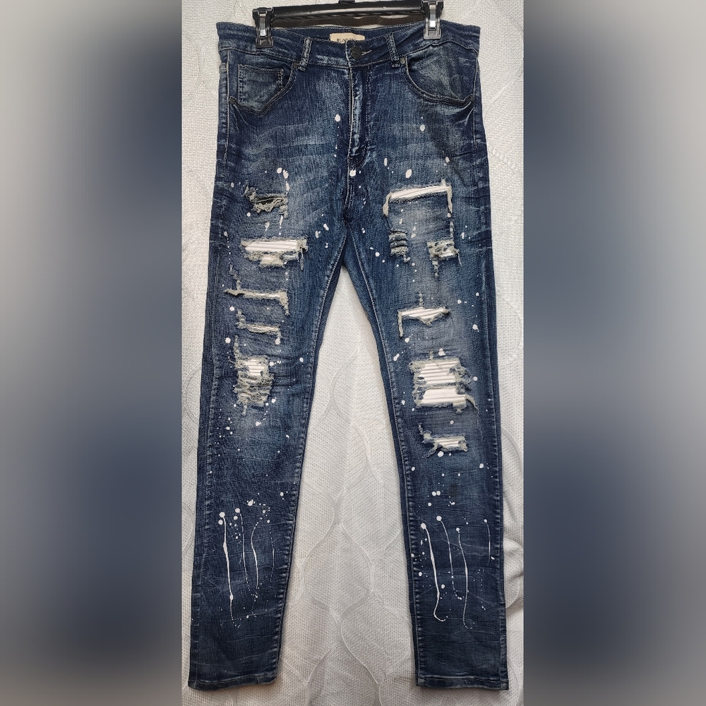 Blind Trust 32 X 32 Distressed Rocker Jeans
